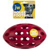 JW Pet Hol-ee Football Dog Toy Puzzle Ball, Natural Rubber, Large (9 Inch Length), Colors May Vary view 2