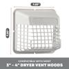 Deflecto Universal Bird Guard - Outdoor Vent Cover, Fits 3-4 inch Vent Hoods for Dryer & Bathroom Exhaust, Prevents Birds, Rodents & Debris From Entering, Sturdy Plastic, Helps Maintain Clear Airflow view 2