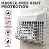 Deflecto Universal Bird Guard - Outdoor Vent Cover, Fits 3-4 inch Vent Hoods for Dryer & Bathroom Exhaust, Prevents Birds, Rodents & Debris From Entering, Sturdy Plastic, Helps Maintain Clear Airflow view 3
