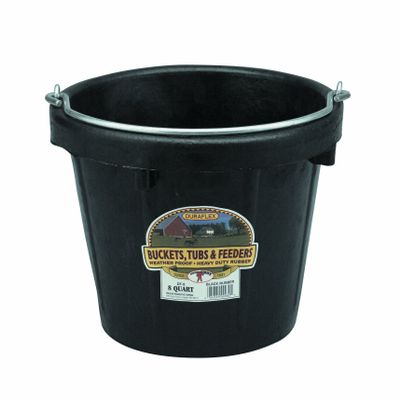 Little Giant Rubber Pail | All-Purpose Heavy Duty Rubber Bucket | Water Bucket | 8 Quarts