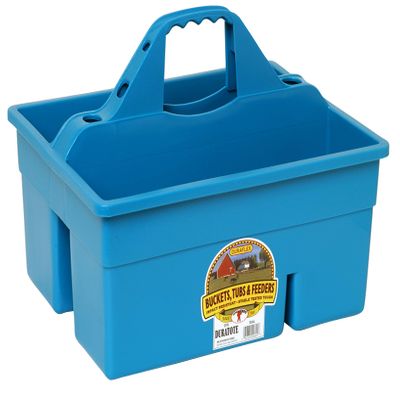 Little Giant Plastic DuraTote | Horse Grooming DuraTote | Durable Tote Box Organizer with Easy Grip Handle | Extra Thick Sidewalls | Teal