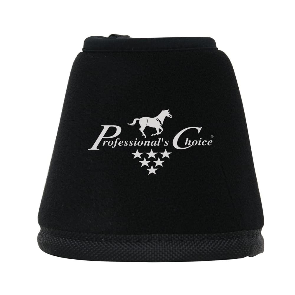 Professionals Choice Equine Quick Wrap Hoof Bell Boot, Pair (Medium, Black)