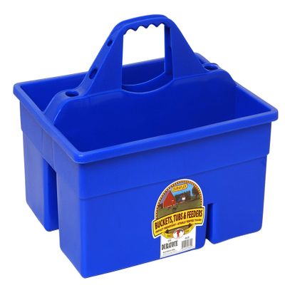 Little Giant Plastic DuraTote | Horse Grooming DuraTote | Durable Tote Box Organizer with Easy Grip Handle | Extra Thick Sidewalls | Blue
