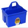 Little Giant Plastic DuraTote | Horse Grooming DuraTote | Durable Tote Box Organizer with Easy Grip Handle | Extra Thick Sidewalls | Blue view 1