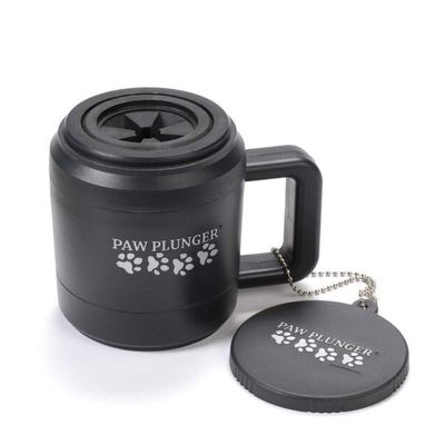 Paw Plunger Dog Paw Cleaner - Dog and Puppy Essentials - Portable Dirty Paw Washer - Ideal for Medium Dogs - Black