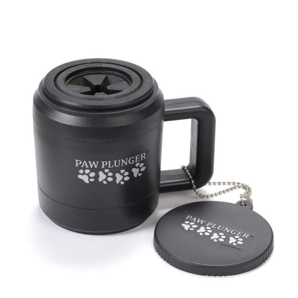 Paw Plunger Dog Paw Cleaner - Dog and Puppy Essentials - Portable Dirty Paw Washer - Ideal for Medium Dogs - Black