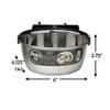MidWest Homes for Pets Snap'y Fit Stainless Steel Food or Water Bowl, Holds 1 Quart, Mounts to Wire Crates, No-Tip Design, Rust-Resistant, for Dogs and Cats view 2