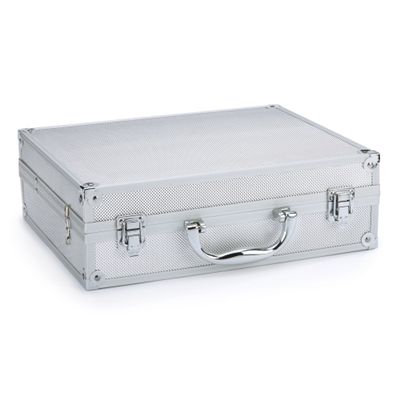 Top Performance Clipper Cases Durable Aluminum Clipper Cases for Professional Pet Groomers, Chrome