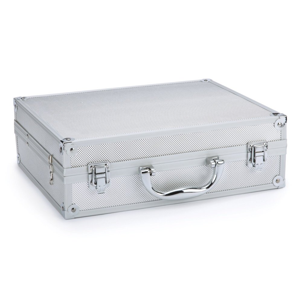 Top Performance Clipper Cases Durable Aluminum Clipper Cases for Professional Pet Groomers, Chrome