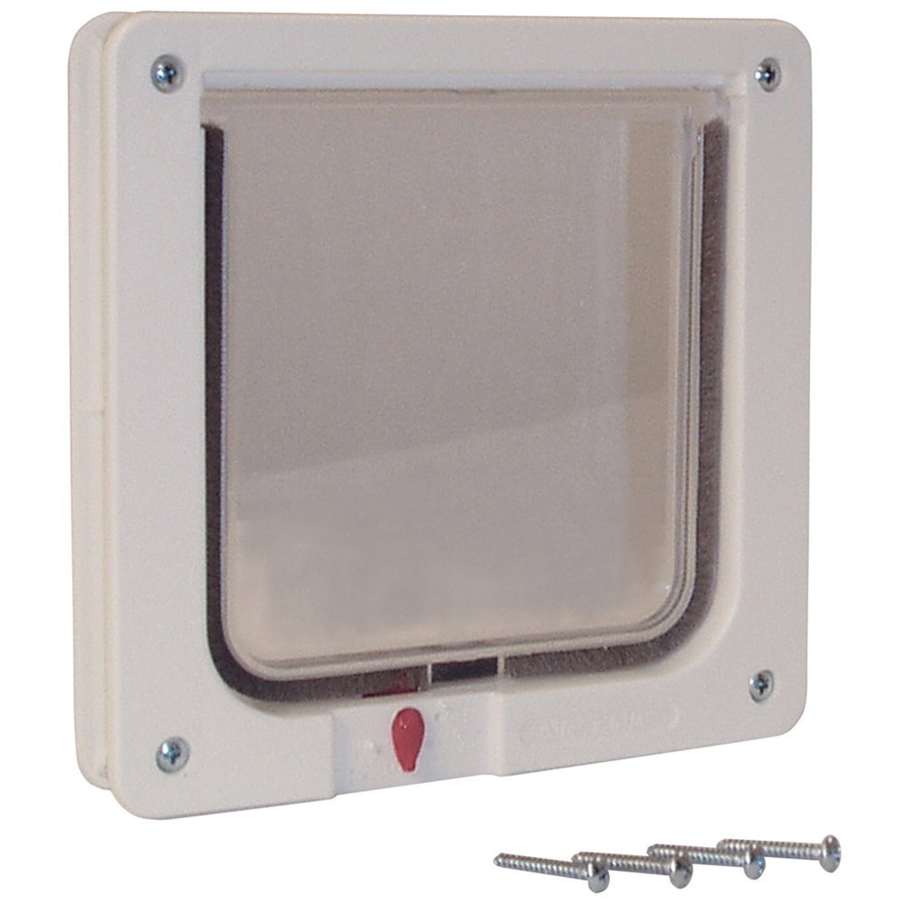 IDEAL PET PRODUCTS SINCE 1979 Perfect Pet Cat Flap Door with 4 way Lock Pet Door, 6 1/4 x 6 1/4" Flap Size