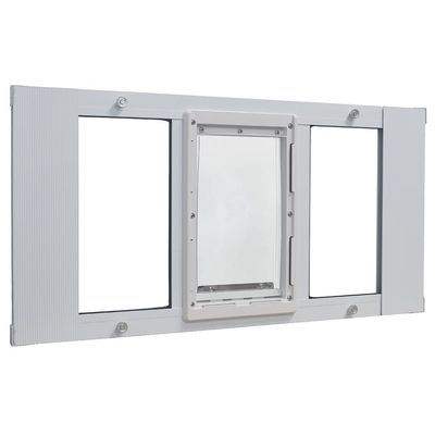 Ideal Pet Products Aluminum Sash Window Pet Door, Adjustable to Fit Window Widths from 33" to 38", Medium 7 x 11-1/4 Flap Size