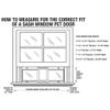 Ideal Pet Products Aluminum Sash Window Pet Door, Adjustable to Fit Window Widths from 33" to 38", Medium 7 x 11-1/4 Flap Size view 3