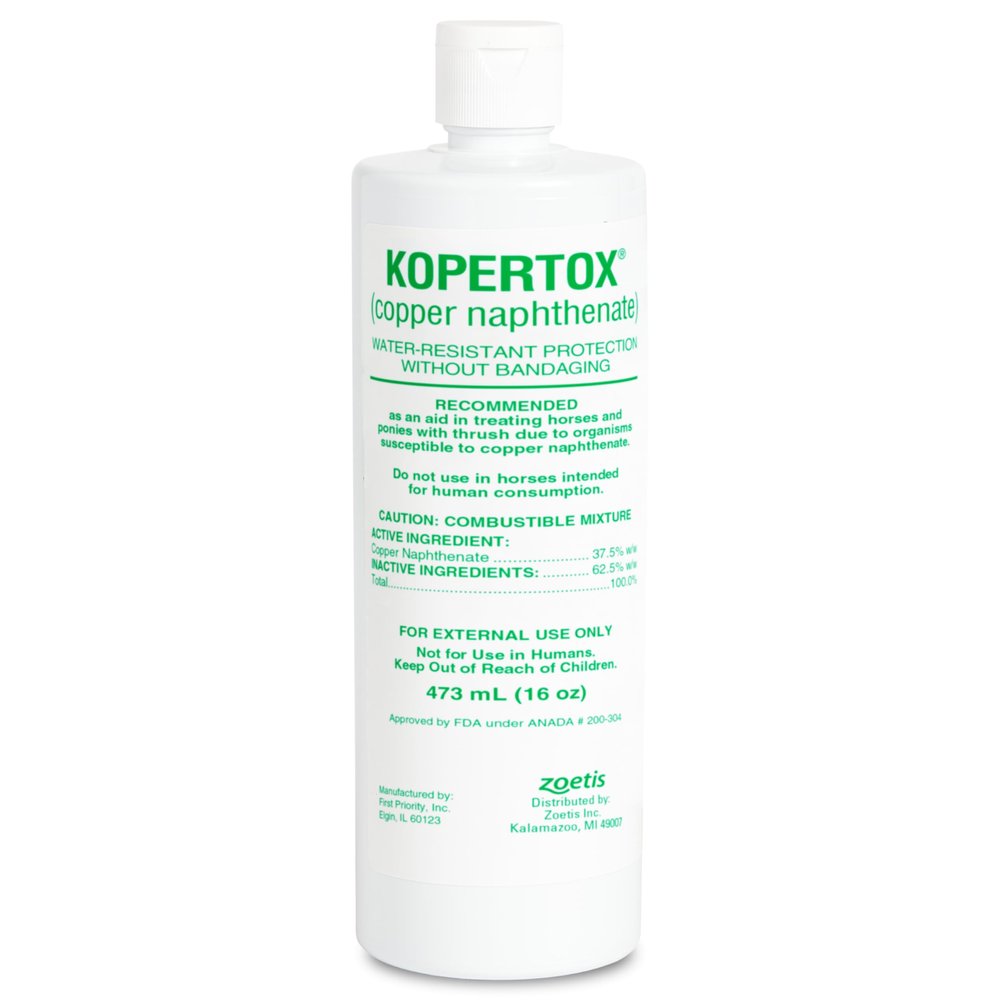 Kopertox (copper napthenate) Water-Resistant Thrush Treatment for Horses and Foals, 16 oz