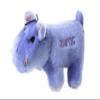 Copa Judaica Chewish Treat Zaftig Hippo Squeaker Plush Dog Toy, 7 by 3 by 4-Inch, Blue view 1