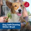 Coastal Pet Safari Dog Self-Cleaning Slicker Brush - Dog Deshedding Brush - Prevents Mats and Tangled Hair - For Dogs with Short or Long Hair - Medium - 4.25" x 4.06" view 2
