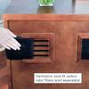 THE REFINED FELINE Cat Litter Box Enclosure Cabinet, Modern, Mahogany Brown, Adjustable Levelers, Large, Hidden Litter Cat Furniture with Drawer view 4