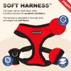Puppia Soft Dog Harness No Choke Over-The-Head Triple Layered Breathable Mesh Adjustable Chest Belt and Quick-Release Buckle, Orange, Large view 4