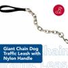 Coastal Pet - Giant Chain Dog Traffic Leash with Nylon Handle, Black, 1" x 30" view 2