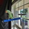 Polly's Portable Window-Shower Perch with Suction Cups for Cockatiels, Macaws, African Greys (Sandy, Large) view 2