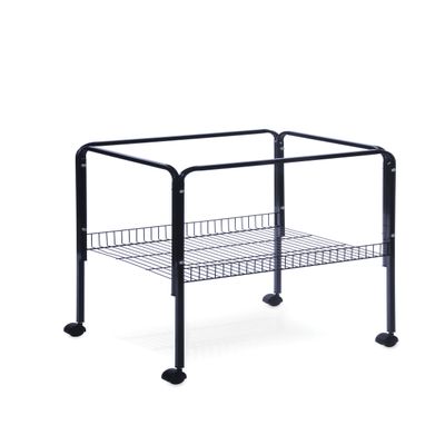 Prevue Pet Products Bird Cage Stand with Shelf - Small Metal Cage Stand with Rolling Wheels, Bird Stands for Inside, MidHeight Shelf for Cage Accessories, Toys, and Storage - Black