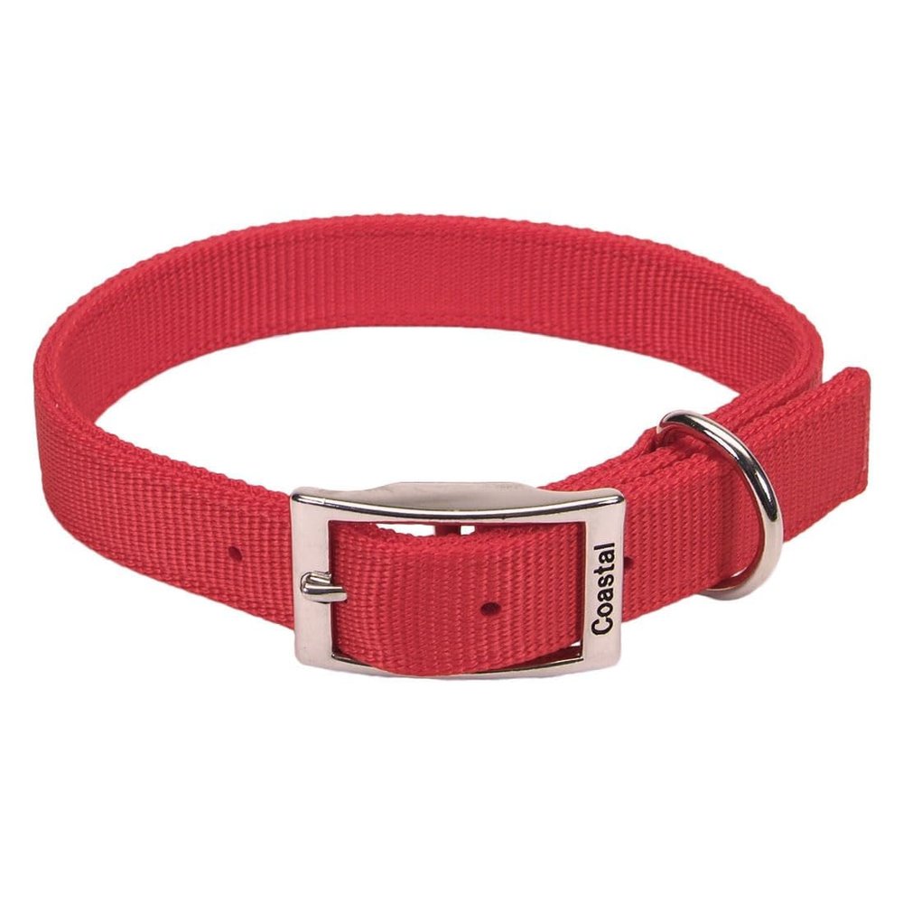 Coastal Pet - Double-Ply Dog Collar, Red, 1" x 20"