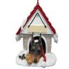 Miniature Pinscher Ornament A Great Gift For Miniature Pinscher Owners Hand Painted and Easily Personalized "Doghouse Ornament" With Magnetic Back view 1