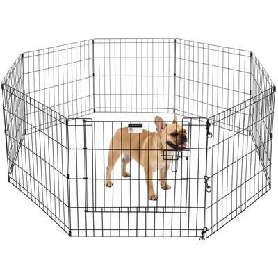 Pet Trex 24" Exercise Playpen for Dogs Eight 24" x 24" High Panels with Gate