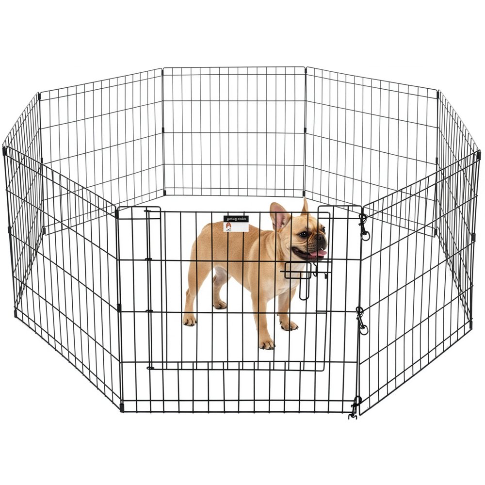 Pet Trex 24" Exercise Playpen for Dogs Eight 24" x 24" High Panels with Gate