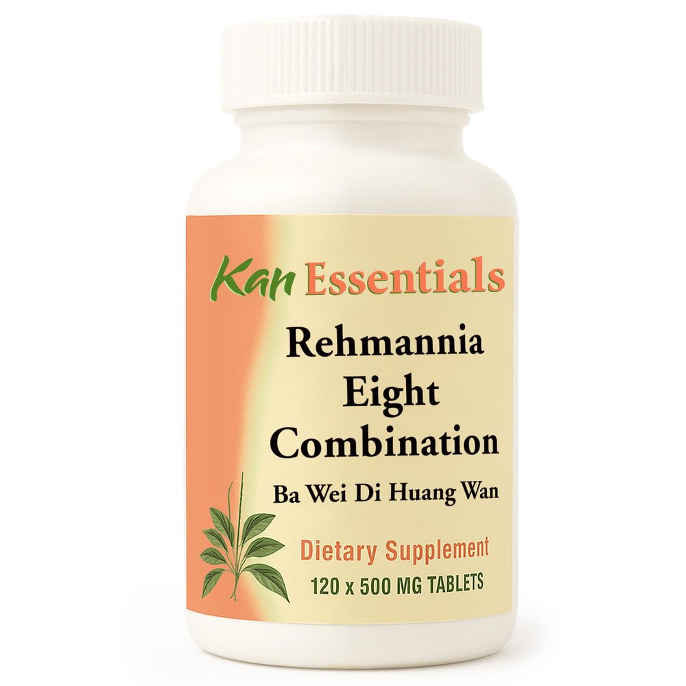 Kan Herb Company Rehmannia Eight Combination Traditional Chinese Herbal Blend for Dogs & Cats to Support Kidney Health, Vitality, & Hormonal Balance, Herbal Supplement Tablets for Pets, 120 Tablets