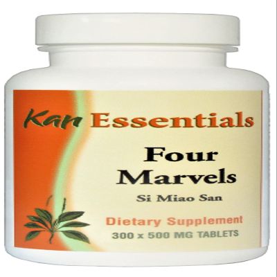 Kan Herb Company Four Marvels Traditional Chinese Herbal Blend for Dogs and Cats to Support Digestive Clarity, Fluid Balance, and Overall Wellness, Herbal Supplement Tablets for Pets, 300 Tablets