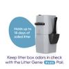 Litter Genie Plus Pail (Silver) | Cat Litter Box Waste Disposal System for Odor Control | Includes 1 Square Refill Bag view 4
