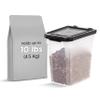 IRIS USA Airtight Dog Food Storage Container, WeatherPro, Up to 10 lbs, for Dog Cat Bird and Other Pet Food Storage Bin, Keep Fresh, Translucent Body, Made in USA, Clear/Black view 2