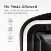 IRIS USA Airtight Dog Food Storage Container, WeatherPro, Up to 10 lbs, for Dog Cat Bird and Other Pet Food Storage Bin, Keep Fresh, Translucent Body, Made in USA, Clear/Black view 4