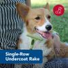 Coastal Pet Safari Double Row Undercoat Rake - Gentle Dematting and Deshedding Grooming Comb for Dogs view 2