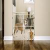 Carlson Extra Tall Metal Expandable Pet Gate White, Includes Small Pet Door 32" Tall x 22" - 38" Wide view 1