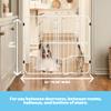 Carlson Extra Tall Metal Expandable Pet Gate White, Includes Small Pet Door 32" Tall x 22" - 38" Wide view 3