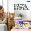 Petkin Jumbo Pet Ear Wipes, 80 Extra Moist Wipes - Soothing & Deodorizing Pet Ear Cleaner to Remove Dirt, Odor, & Wax - Safe, Convenient, & Easy to Use Pet Wipes for Dogs, Cats, Puppies & Kittens view 4