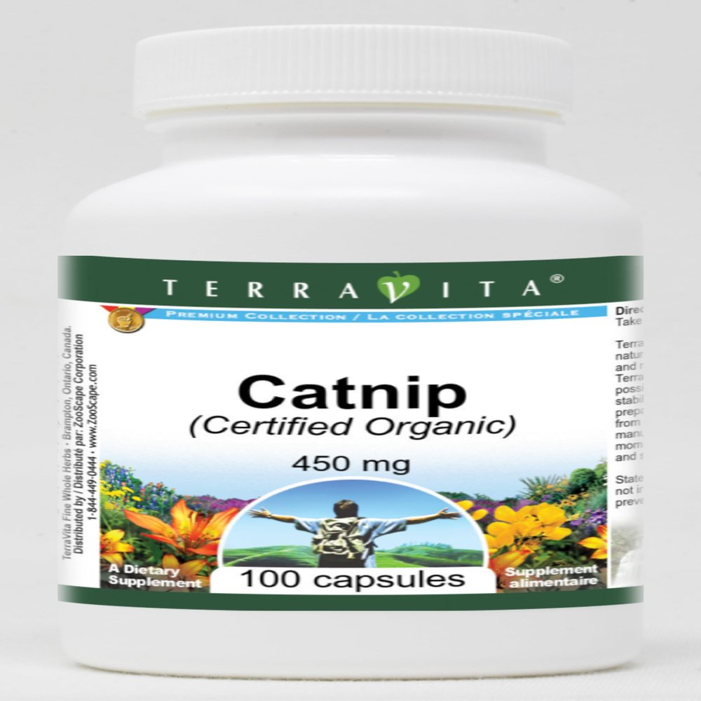 Catnip (Certified Organic) - 450 mg (100 Capsules, ZIN: 517598)