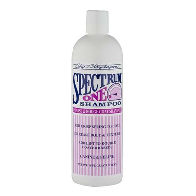 Chris Christensen Spectrum One Dog Shampoo, Coarse and Rough Coat, Groom Like a Professional, Maintain Crisp Texture, Will Not Dry Out Coat or Skin, Made in The USA, 16 oz