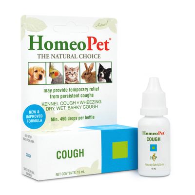 HomeoPet Cough, Safe and Natural Cough Supplement for Dogs, Cats, and Small Pets, 15 Milliliters