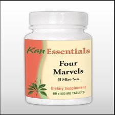Kan Herbs Company Four Marvels Traditional Chinese Herbal Blend for Dogs and Cats to Support Digestive Clarity, Fluid Balance, and Overall Wellness, Herbal Supplement Tablets for Pets, 60 Tablets