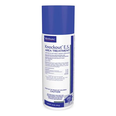 Virbac KNOCKOUT E.S. Area Treatment Carpet Spray, Kills Fleas, Flea Eggs, Flea Larvae, and Prevents Infestations, 16 oz