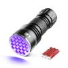 LE Black Light Flashlight, Small UV Lights with 21 LEDs, 395nm, Ultraviolet Light Detector for Invisible Ink Pens, Pet Dog Cat Urine Stain and More, AAA Batteries Included view 1