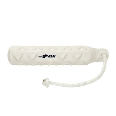 Avery ASD 3" HexaBumper Hunting Sporting Gun Dog Game Retriever Dummy | Water & Upland Mark Training Retrieval Tool | Hexagonal, Floating Design, Easy-Grip Texture, Throw Rope, White (02731)