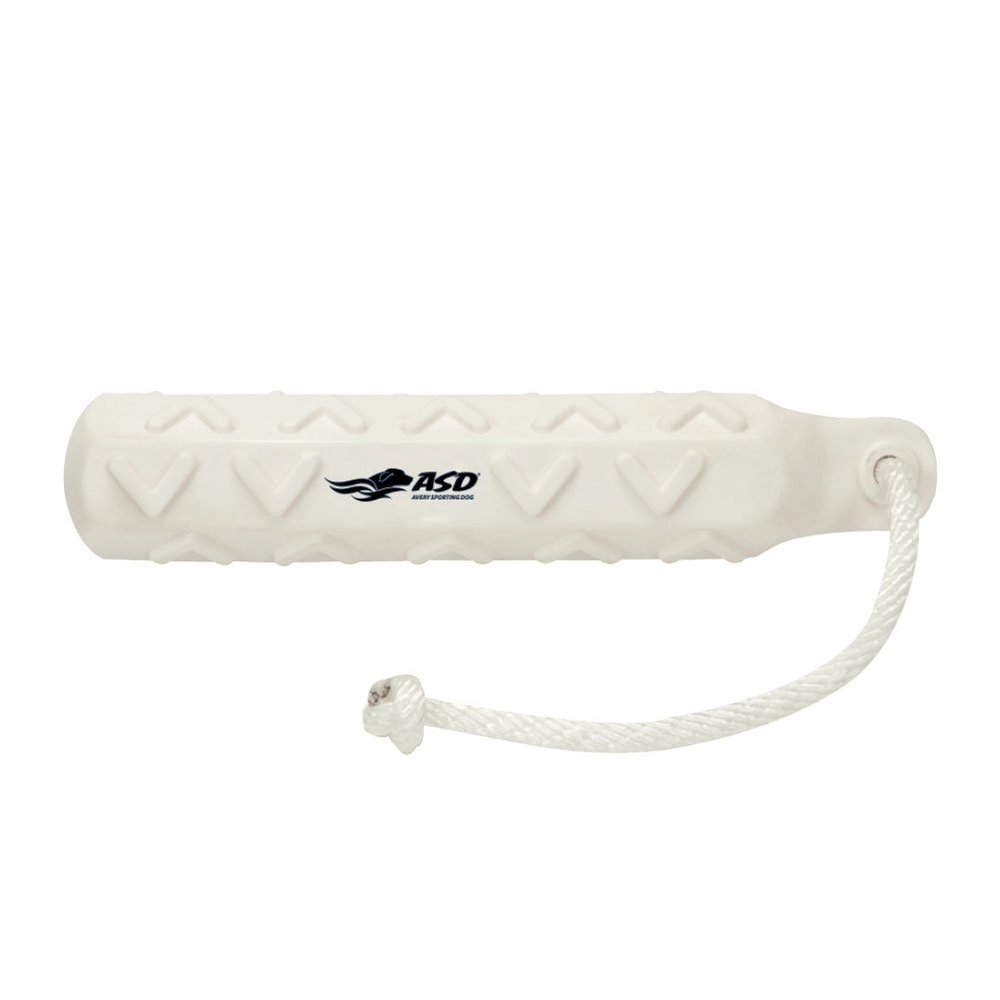 Avery ASD 3" HexaBumper Hunting Sporting Gun Dog Game Retriever Dummy | Water & Upland Mark Training Retrieval Tool | Hexagonal, Floating Design, Easy-Grip Texture, Throw Rope, White (02731)