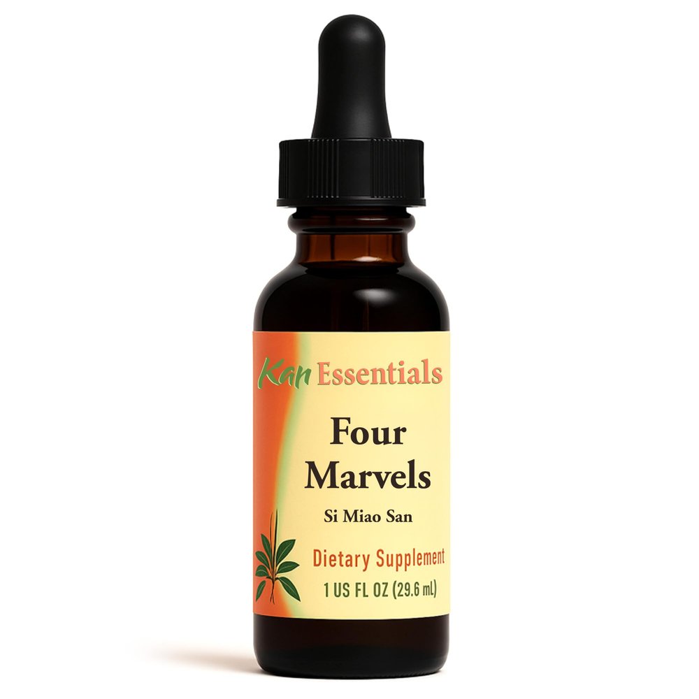 Kan Herb Company Four Marvels Traditional Chinese Herbal Blend for Dogs and Cats to Support Digestive Clarity, Fluid Balance, and Overall Wellness, Liquid Herbal Supplement for Pets, 1 fl oz