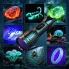 UniqueFire 1408 365nm Black Light UV Flashlight with 3 LEDs Professional UV Light,Powerful Blacklight Flashlight for Pet Urine Finding & Mineral, Antique Detection, Scorpion Search, etc view 2