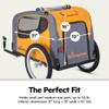 Schwinn 13-SC315 Rascal Bike Pet Trailer, For Small and Large Dogs, Lightweight, Tow with Bicycle, Up to 50 lbs. Small, Orange/Grey view 2