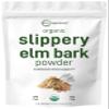Micro Ingredients Sustainably US Grown, Organic Slippery Elm Bark Powder, 1 Pound (648 Servings), Helps Soothe The Throat and Coughing, No Irradiated, No Contaminated, No GMOs, Pet Friendly view 1