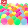 PROLOSO 50 Pcs Bouncy Balls Glow in The Dark Bouncing Rubber Ball Pet Toys Bright Neon Colors 1.25" view 2